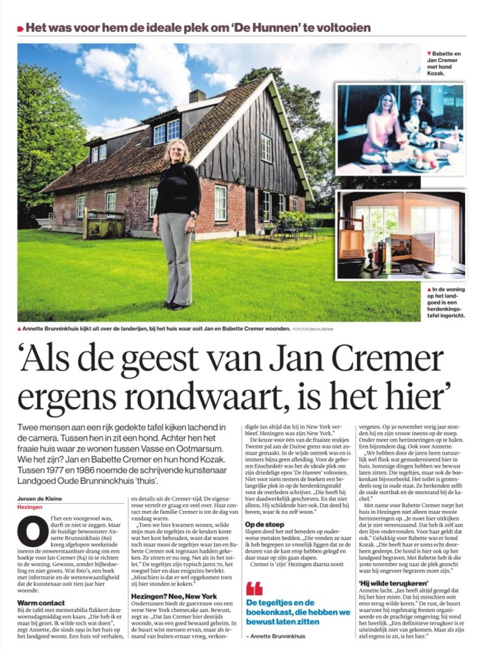 jan cremer overlijden
