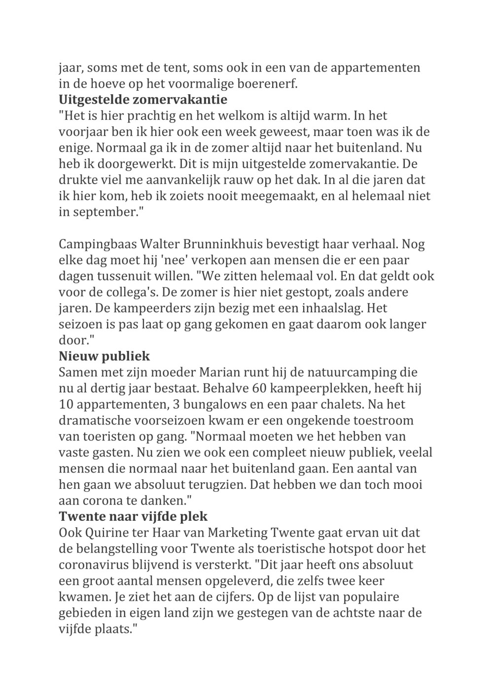 Op de camping is het nog alsof het hartje zomer is artikel Tubantia-2.jpg